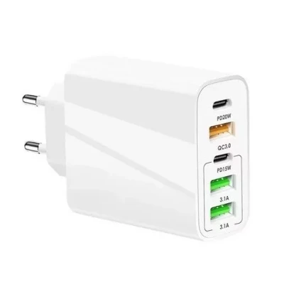 Incarcator priza 65W cu 3 porturi USB 2 porturi PD/Type C incarcare rapida