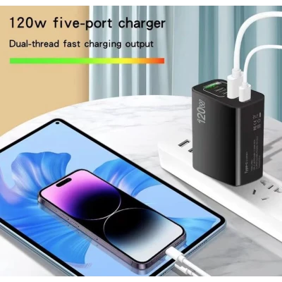 Incarcator USB de priza 120W cu 5 porturi Super Fast Charge A506 3