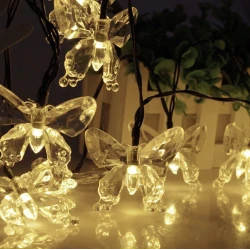 Instalatie 1500-11 Solara 50 LED - FLUTURI Crystal ALB CALD 5m 