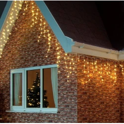 Instalatie de Craciun 1500 17 tip FRANJURI de 12 metri 320 LED ALB CALD