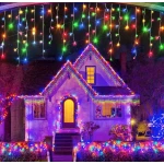 Instalatie de Craciun 1500 17 tip FRANJURI de 12 metri 320 LED MULTICOLOR