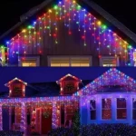 Instalatie de Craciun 1500 17 tip FRANJURI de 12 metri 320 LED MULTICOLOR