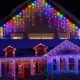Instalatie de Craciun 1500 25 tip FRANJURI de 20 metri 430 LED MULTICOLOR