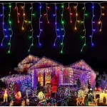 Instalatie de Craciun 1500 25 tip FRANJURI de 20 metri 430 LED MULTICOLOR