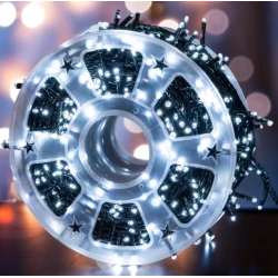 Instalatie de Craciun tip Rola interior sau exterior rezistenta 100m 500LED ALB RECE
