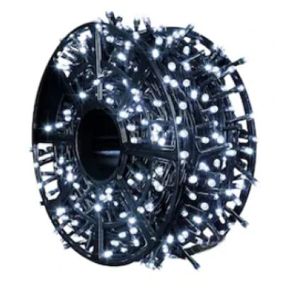 Instalatie de Craciun tip Rola interior sau exterior rezistenta 50m 300LED ALB RECE