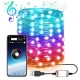 Instalatie decorativa RGB Cu Control Bluetooth Prin Aplicatie 5 metri Luminozitate Reglabila USB Multicolor