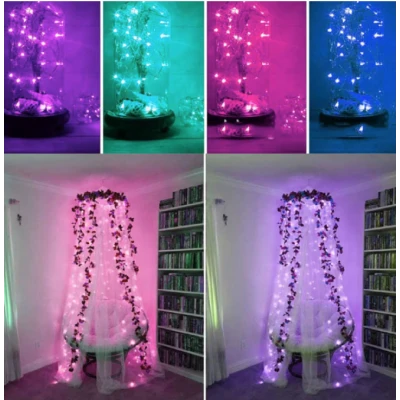 Instalatie decorativa RGB Cu Control Bluetooth Prin Aplicatie 5 metri Luminozitate Reglabila USB Multicolor