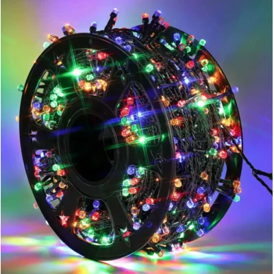 Instalatie multicolora 100m tip rola cu 480 LED 8 efecte de iluminare