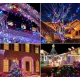 Instalatie multicolora 50m tip rola cu 240 LED 8 efecte de iluminare