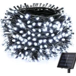 Instalatie solara 1000 LED de 100 metri cu telecomanda pentru exterior ALB RECE HS