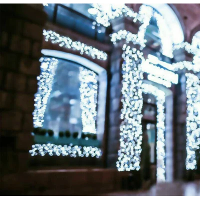 Instalatie solara 1000 LED de 100 metri cu telecomanda pentru exterior ALB RECE HS