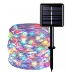 Instalatie solara 30 metri cu 300 LED fir CUPRU telecomanda MULTICOLOR 1500 21
