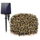 Instalatie solara 500 LED de 50 metri cu telecomanda pentru exterior ALB CALD HS