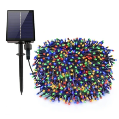 UB Instalatie solara 500 LED de 50 metri cu telecomanda pentru exterior MULTICOLOR HS