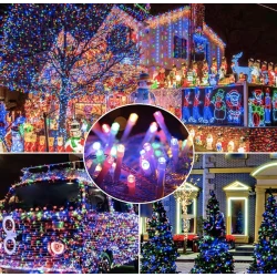 UB Instalatie solara 500 LED de 50 metri cu telecomanda pentru exterior MULTICOLOR HS