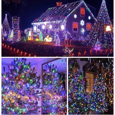UB Instalatie solara 500 LED de 50 metri cu telecomanda pentru exterior MULTICOLOR HS