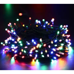 Instalatie solara decorativa lungime 30 metri cu 300 LED MULTICOLOR