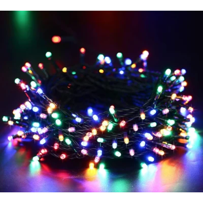 Instalatie solara decorativa lungime 30 metri cu 300 LED MULTICOLOR