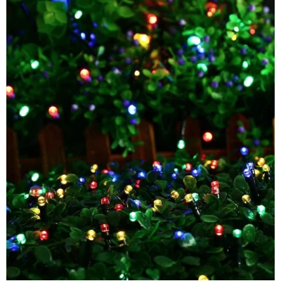 Instalatie solara decorativa lungime 30 metri cu 300 LED MULTICOLOR