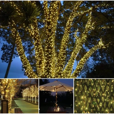 Instalatie solara decorativa 450 LED lungime 45 metri 1500 12 ALB CALD