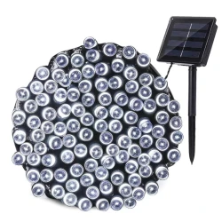 Instalatie solara decorativa 450  LED lungime 45 metri 1500 12 ALB RECE