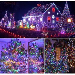 Instalatie solara decorativa 450  LED lungime 45  metri 1500 12 MULTICOLOR