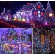 Instalatie solara decorativa 450  LED lungime 45  metri 1500 12 MULTICOLOR