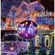 Instalatie solara decorativa 450  LED lungime 45  metri 1500 12 MULTICOLOR