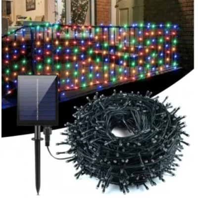 Instalatie solara decorativa 450  LED lungime 45  metri 1500 12 MULTICOLOR
