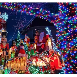 Instalatie solara decorativa 600 LED lungime 60 metri 1500 15 MULTICOLOR