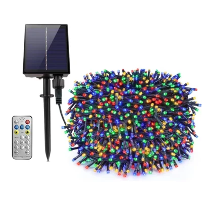 Instalatie solara decorativa 600 LED lungime 60 metri 1500 15 MULTICOLOR
