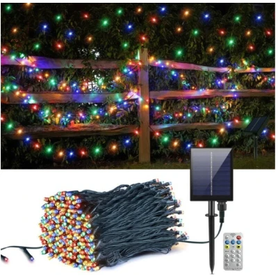 Instalatie solara decorativa 600 LED lungime 60 metri 1500 15 MULTICOLOR