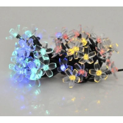 UB Instalatie solara flori de cires RGB cu 50 led-uri multicolor