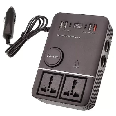 Invertor auto Olesson 1661 la 220V putere 200W