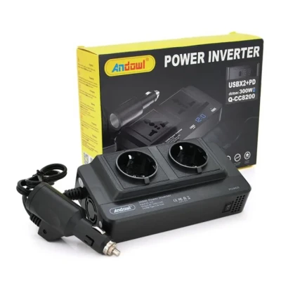 Invertor curent auto 300W 12V/220V USB Q-CC8200
