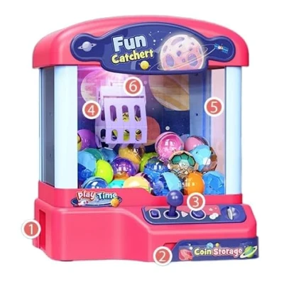 Joc tip Automat de Jucarii cu Gheara pentru Copii Mini Claw Machine cu Lumini si Sunete