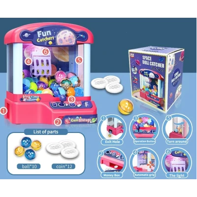 Joc tip Automat de Jucarii cu Gheara pentru Copii Mini Claw Machine cu Lumini si Sunete