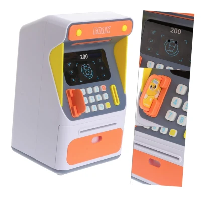 Jucarie interactiva bancomat ATM senzor de recunoastere faciala si PIN