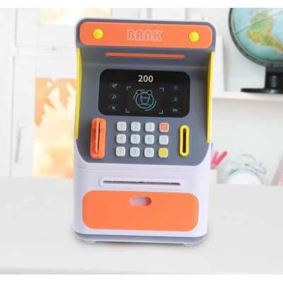 Jucarie interactiva bancomat ATM senzor de recunoastere faciala si PIN