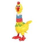 Jucarie interactiva cu plastilina Puiul amuzant cu pene colorate