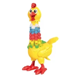 Jucarie interactiva cu plastilina Puiul amuzant cu pene colorate