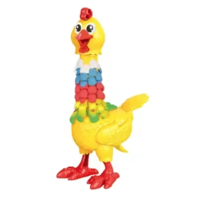 Jucarie interactiva cu plastilina Puiul amuzant cu pene colorate