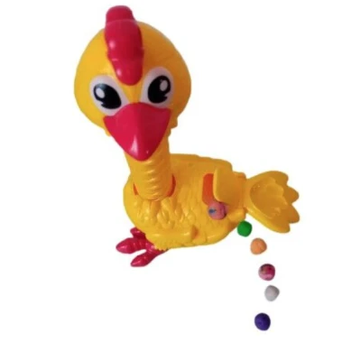 Jucarie interactiva cu plastilina Puiul amuzant cu pene colorate