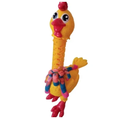 Jucarie interactiva cu plastilina Puiul amuzant cu pene colorate