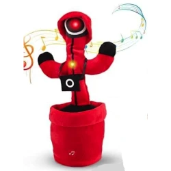 UB Jucarie interactiva tip cactus model Squid Game cu LED-uri Dansator Vorbitor Imita ROSU
