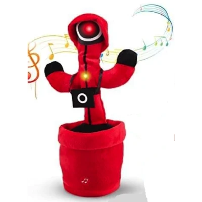 UB Jucarie interactiva tip cactus model Squid Game cu LED-uri Dansator Vorbitor Imita ROSU