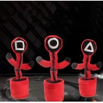 UB Jucarie interactiva tip cactus model Squid Game cu LED-uri Dansator Vorbitor Imita ROSU
