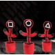 UB Jucarie interactiva tip cactus model Squid Game cu LED-uri Dansator Vorbitor Imita ROSU