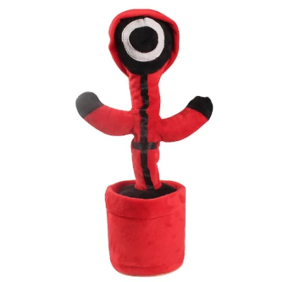 UB Jucarie interactiva tip cactus model Squid Game cu LED-uri Dansator Vorbitor Imita ROSU